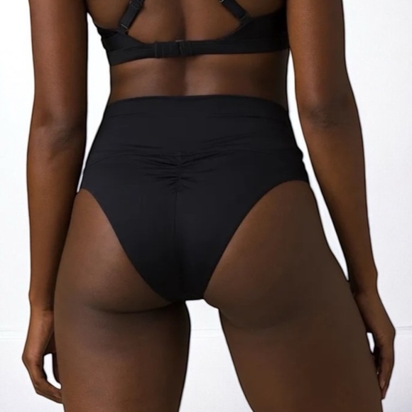 🌻NEW w/tags Prana XS Willow Falls Reversible Swim Top Black Aurelia Bottom Set - Picture 10 of 16